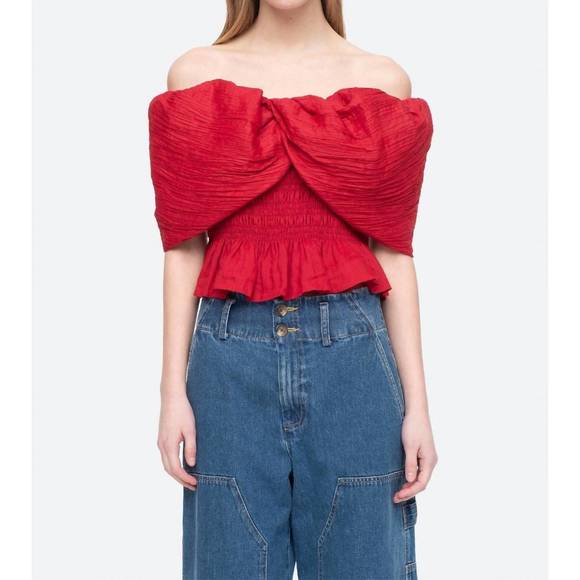 SEA Tops - NEW SEA loren top in ruby